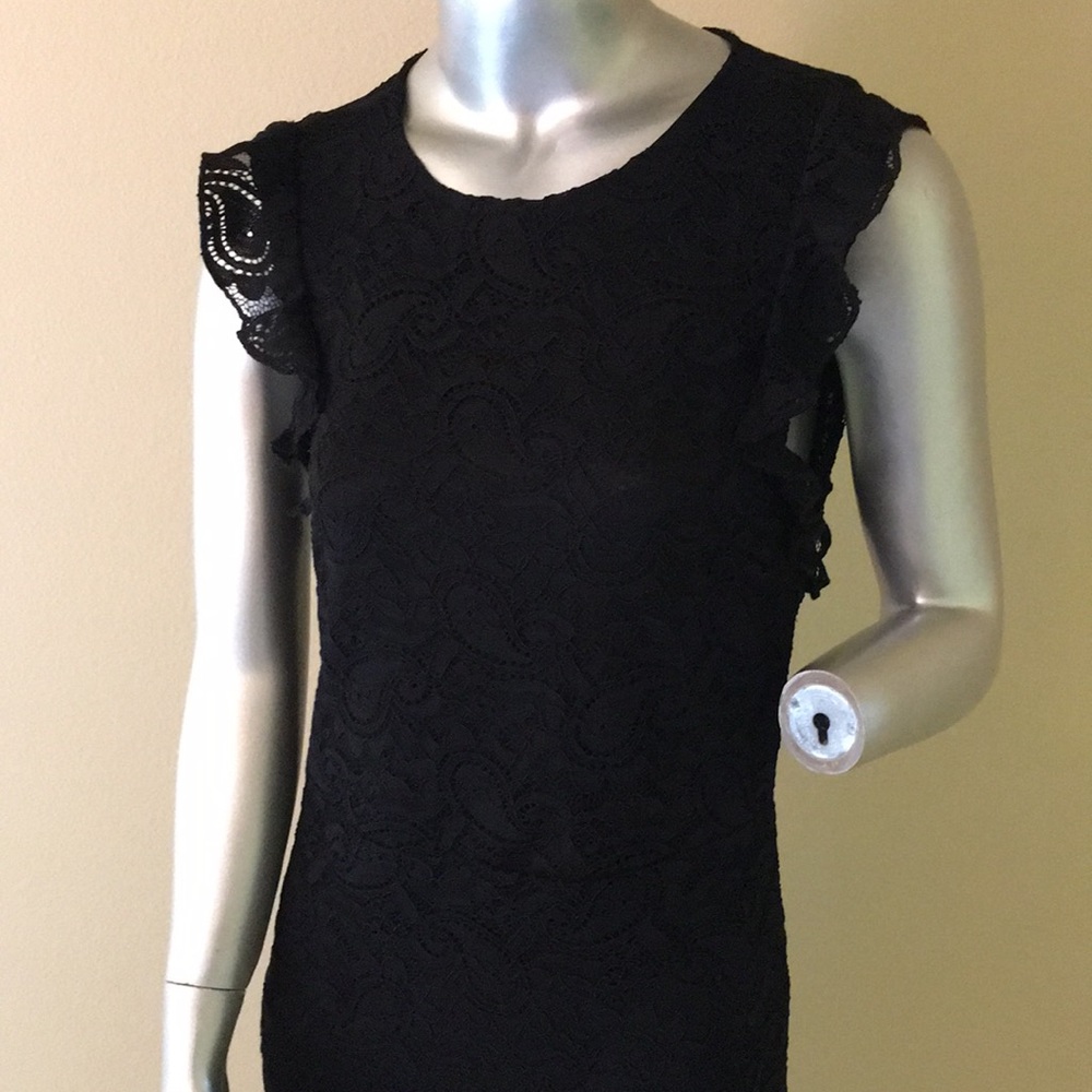 Bebe Lace & Ruffles Hi-low Dress - Picture 3 of 16